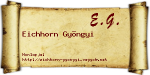 Eichhorn Gyöngyi névjegykártya